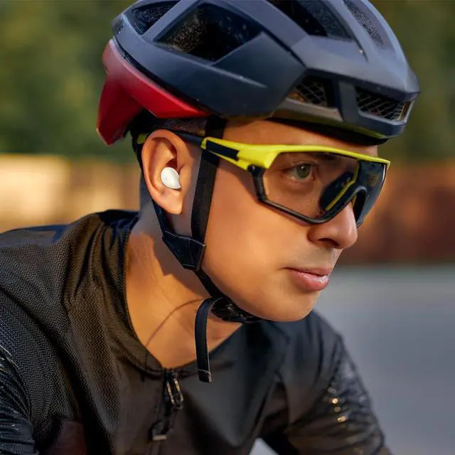 Alt view image 4 of 5 - eleror Extra-Small Wireless Earbuds for Small Ears Z1, Semi-in Ear Bluetooth Invisible Headphones, Low-Profile & Lightweight for Side Sleeping, Cycling & Helmet Use, iPhone Android