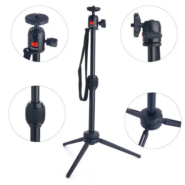 Alt view image 2 of 5 - Tripod Stand Compatible with Anker Nebula Capsule Series, Universal Mini Camera Tripod, Aluminum Alloy Portable Projector Stand for Capsule, Capsule Max, and Capsule II with Swivel Ball Head