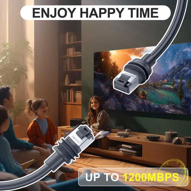 Alt view image 5 of 5 - Twozoh Starlink Gen 3 Cable 30FT, Starlink Standard Gen 3 Satellite V3 Ethernet Cord for Waterproof Starlink Extension Replacement Cable Gray