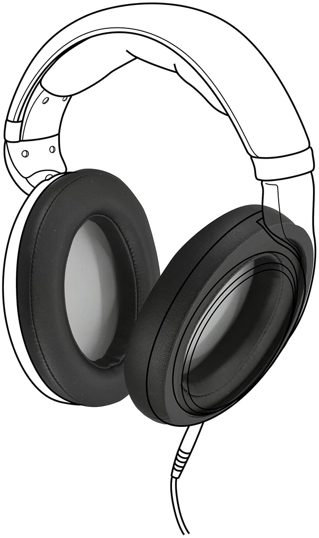Main image of Earpadz Replacement for Sennheiser HD598, PC37x Gaming Headset Ear Pads, Protein Leather Headphone Cushions (Midnight, Black, 1 Pair)