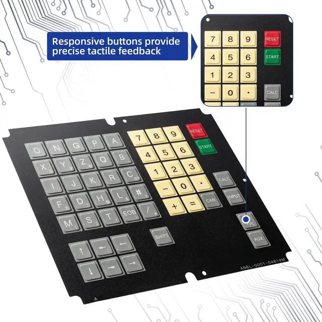 Alt view image 3 of 5 - Timsenkoo A98L-0001-0481#M Membrane Keypad for Fanuc 10-11M Keyboard Replacement
