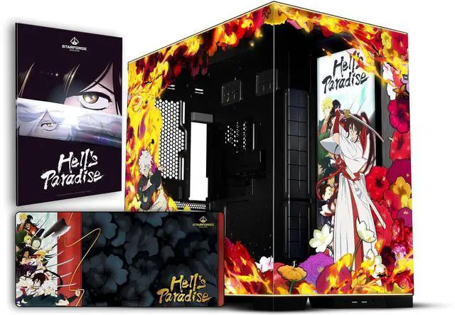 Main image of Starforge - Hell's Paradise Computer Case Bundle Lian Li O11 Dynamic EVO RGB EATX/ATX/mATX PC Tower with Embossed & UV Printed Artwork
