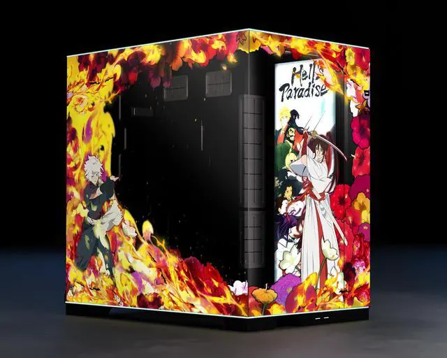 Alt view image 2 of 5 - Starforge - Hell's Paradise Computer Case Bundle Lian Li O11 Dynamic EVO RGB EATX/ATX/mATX PC Tower with Embossed & UV Printed Artwork