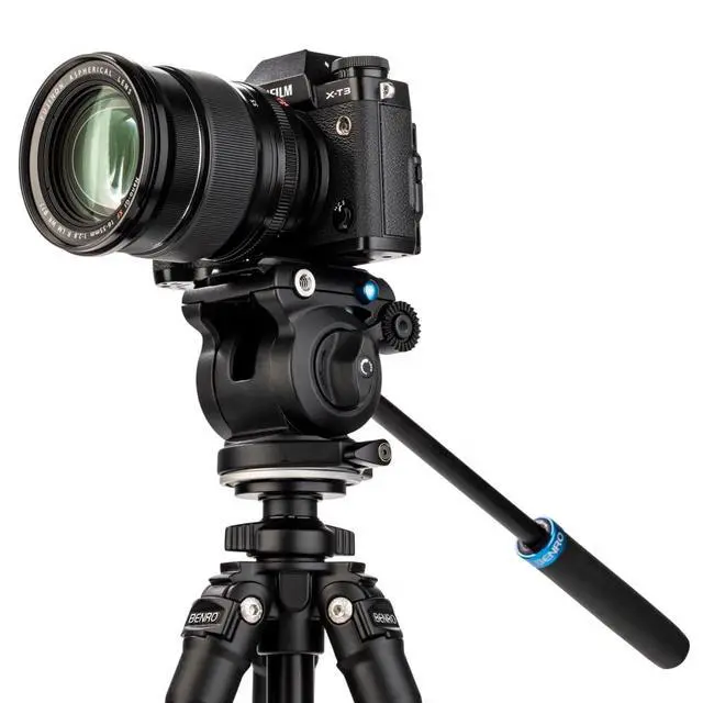 Alt view image 2 of 5 - Benro Flat-Base Fluid Video Head 60 mm Flat Base, 5.5 lb Load, +90/-70 Tilt, 360 Pan, Dual -20 Mounts Compact Video Head for Mirrorless, DSLR & Mobile Rigs (S2 PRO)