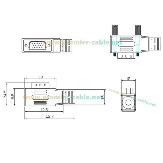 Alt view image 5 of 5 - Plinkwirekb Right Angled Low Profile HD15 VGA Male to Female Extension Cable Panel Mount Compact SVGA Monitor Cable 1080P Full HD for Industrial PCs, Projector, Laptop (Right, 2M/6.6FT)