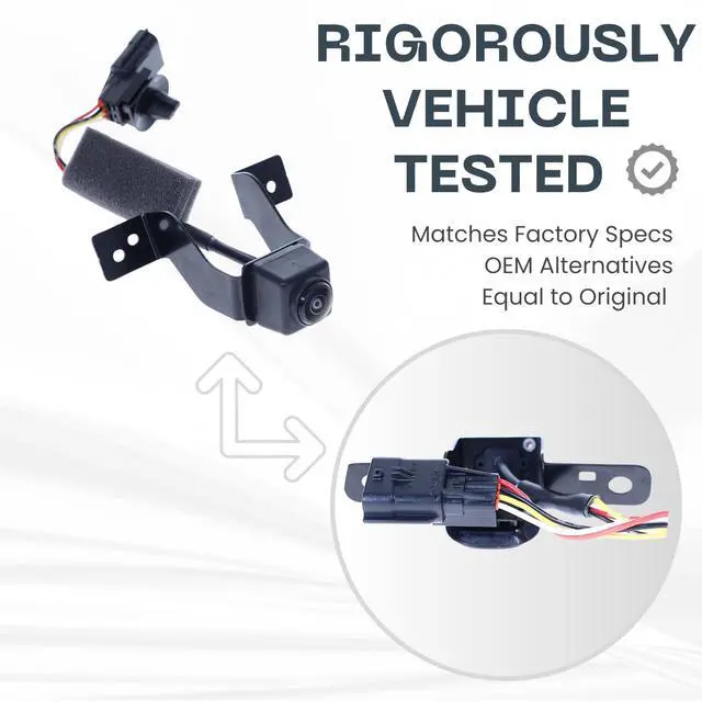 Alt view image 3 of 5 - Front View Backup Camera Replaces for 2017-2020 Nissan Pathfinder w/AVM OE Part # 284F19PJ1A, 284F19PJ0A, 284F1-9PJ1A, 284F1-9PJ0A