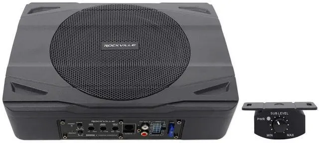Main image of Rockville SS8P 8" Slim Under-Seat Powered Car/Truck Subwoofer