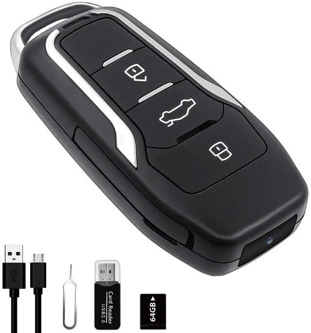 Main image of Kiewn 64GB Spy Camera Car Key,360 Minutes Battery Life, Mini Nanny Cam Hidden Camera,Small Hidden Camera with HD 1080P,Surveillance & Security Spy Hidden Cameras