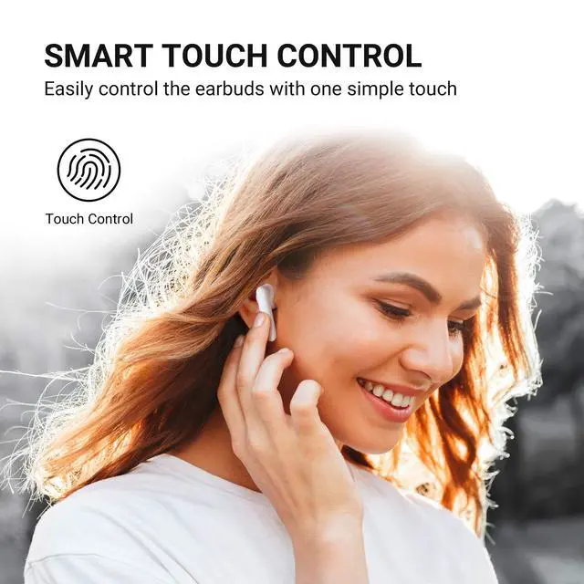 Alt view image 4 of 5 - TCL S150 True Wireless Earbuds, Deep Bass with 13mm Drivers, Bluetooth 5.0 Headphones, Type C Charging Case, Noise Isolation, Waterproof Touch Control Wireless Earphones with Mic for Wor