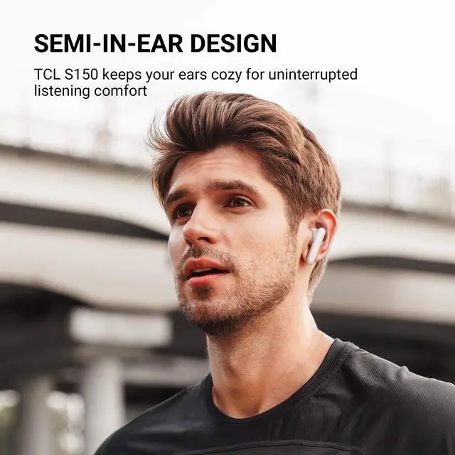 Alt view image 5 of 5 - TCL S150 True Wireless Earbuds, Deep Bass with 13mm Drivers, Bluetooth 5.0 Headphones, Type C Charging Case, Noise Isolation, Waterproof Touch Control Wireless Earphones with Mic for Wor