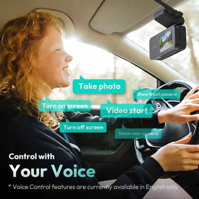 Alt view image 4 of 5 - BOTSLAB 4K+2K Dual Dash Cam Front and Rear, Dashcam with Voice Control, STARVIS, ADAS Driver Alerts, Starry Night Vision, 24/7 Parking Monitor, 5.8GHz WiFi & GPS, Free 64GB Card, Loop Recording