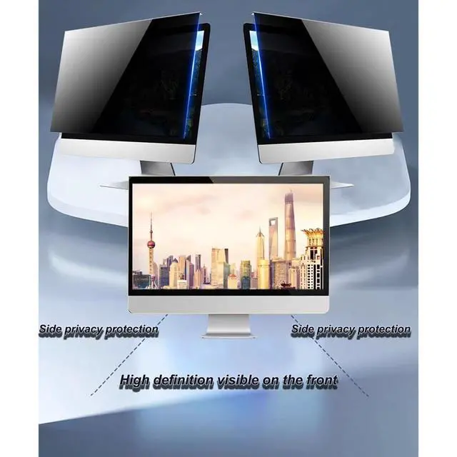 Alt view image 5 of 5 - LYLSMGS Hanging Removable Screen Protector Privacy Screen Panel for 22 inch 16:10 Widescreen Monitor,Anti Glare Blue Light Filter Monitor Privacy Shield,Black Security Shield Protector
