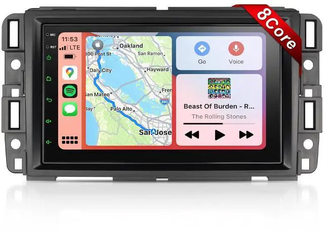 Main image of Car Stereo for Chevy Silverado GMC Sierra Yukon 2007-2013, 7 Inch Touch Screen Stereo, Android12 2G+32G with CarPlay Android Auto Bluetooth GPS Navigation