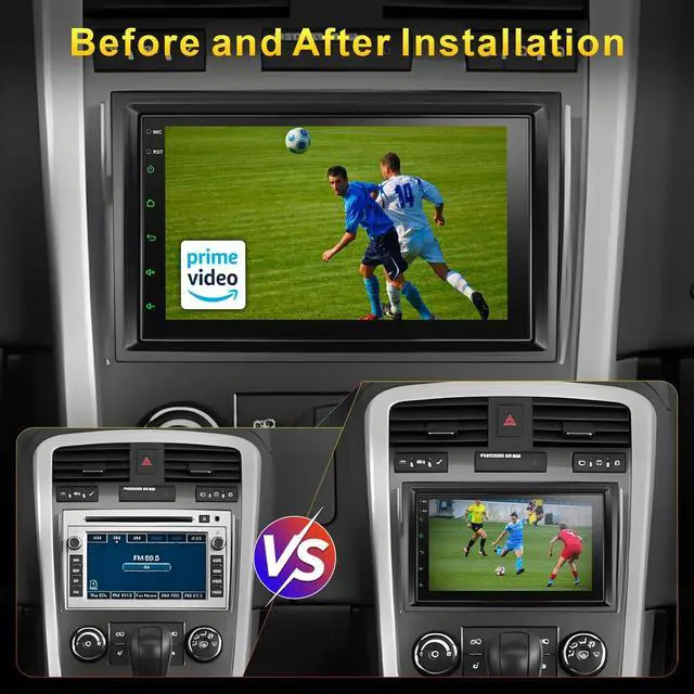 Alt view image 4 of 5 - Car Stereo for Chevy Silverado GMC Sierra Yukon 2007-2013, 7 Inch Touch Screen Stereo, Android12 2G+32G with CarPlay Android Auto Bluetooth GPS Navigation