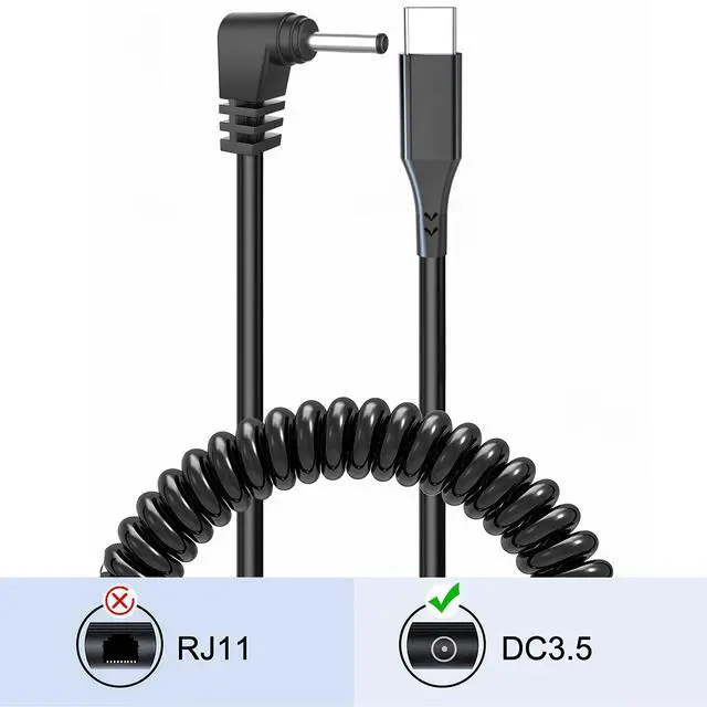 Alt view image 4 of 5 - Radar Detector Cable,USB-C to DC3.5 Plug Charging Kit,with Automatic Recognition and Matching Voltage Function,for Cob'r'a RAD 380/480i XRS9370 Unide DFR1/3/5 Radenso Pro M Whistler etc Radar Detector