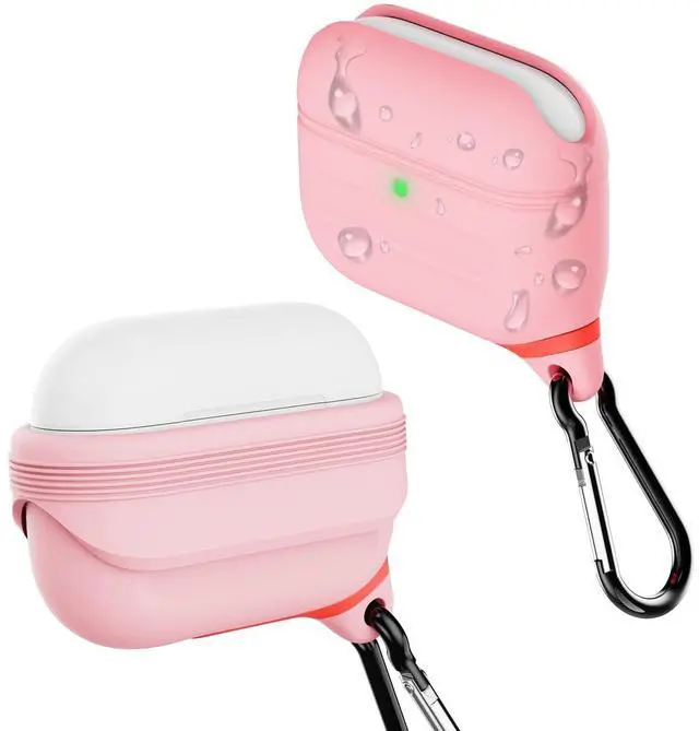 Main image of HALLEAST for AirPods Pro 3 Case Waterproof, Front LED Visible & Support Wireless Charging, Protective Silicone Case Cover Compatible with for AirPods Pro3 Accessories, US Patent, Pink