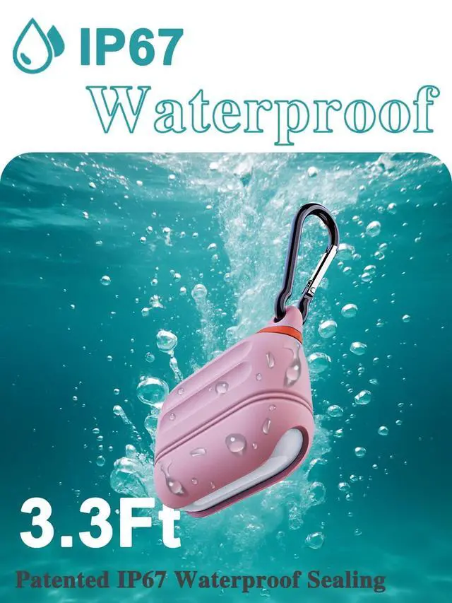 Alt view image 4 of 5 - HALLEAST for AirPods Pro 3 Case Waterproof, Front LED Visible & Support Wireless Charging, Protective Silicone Case Cover Compatible with for AirPods Pro3 Accessories, US Patent, Pink