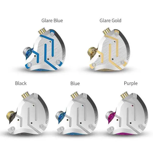 Alt view image 4 of 5 - Five Driver Headphones,KZ ZS10 PRO High Fidelity Noise-Isolating Earbuds/Earphones with Detachable Cable 2Pin 0.75mm (with MIC, Glare Gold)