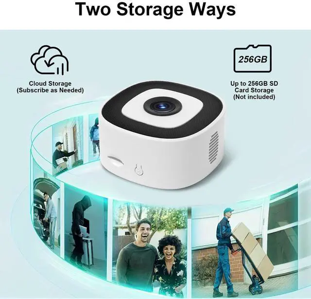 Alt view image 5 of 5 - Window Camera, 5/2.4Ghz WiFi Cameras for Home Security, Human Detection, 24/7 Recording, Two-Way Audio, Compatible with Alexa/Google Home(2 Camera)