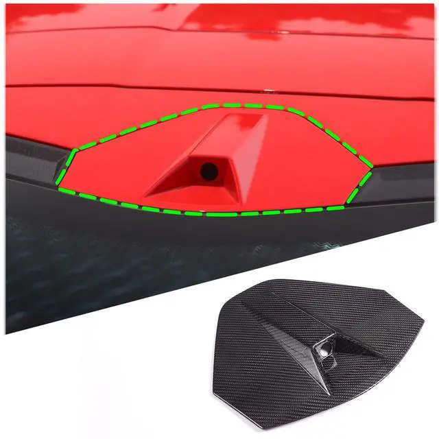 Alt view image 2 of 5 - Roof Top Backup Cameras Cover Trim Compatible with Corvette C8 Coupe 2020-2024 Real Carbon Fiber 1PCS Reversing Camera Protection Cover Trim Accessories (Black Carbon)