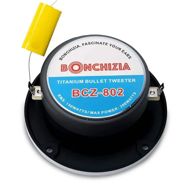Alt view image 4 of 5 - BONCHIZIA Super Tweeter, Bullet Tweeter for Car Audio,1.8" 400 Watt High Compression Aluminum Bullet Super Tweeters with 1" Voice Coil, 1 Pair