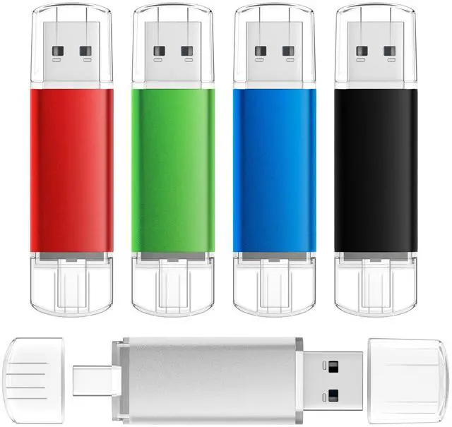 Main image of 4GB USB C Thumb Drive, AreTop USB 2.0 Dual Flash Drive 4GB USB Drive