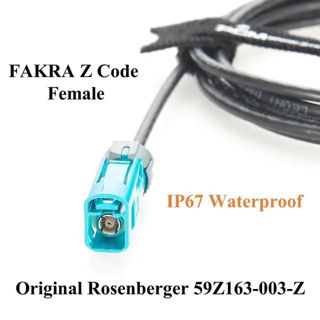 Alt view image 3 of 5 - IP67 Waterproof Rosenberger Fakra Male to Female RF Coaxial Extension Cable 59Z176-C01-Z to 59Z163-003-Z Vehicle GPS Antenna for ADAS, Camera, Infotainment, GPS Navigation (5M/16.4FT)