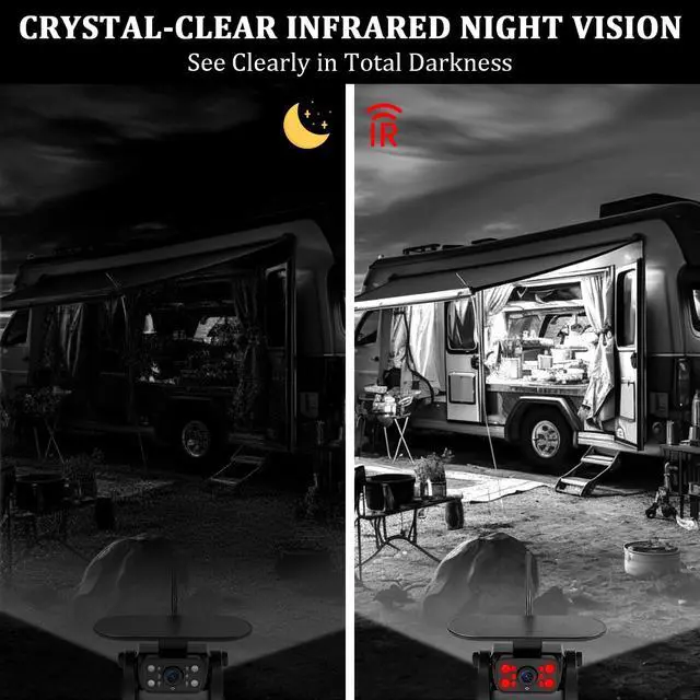 Alt view image 5 of 5 - BUTOA-X X5 Magnetic Solar Wireless Backup Camera with 5" HD Monitor, 1-Min Zero-Install for RV Truck Trailer, 320ft Signal Range, 15000mAh Battery & 5W Solar Panel Back Up Camera