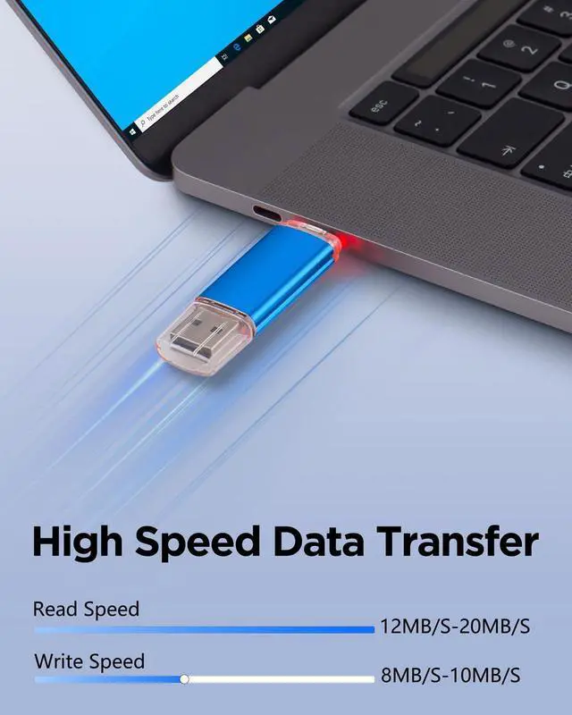 Alt view image 3 of 5 - 4GB USB C Thumb Drive, AreTop USB 2.0 Dual Flash Drive 4GB USB Drive