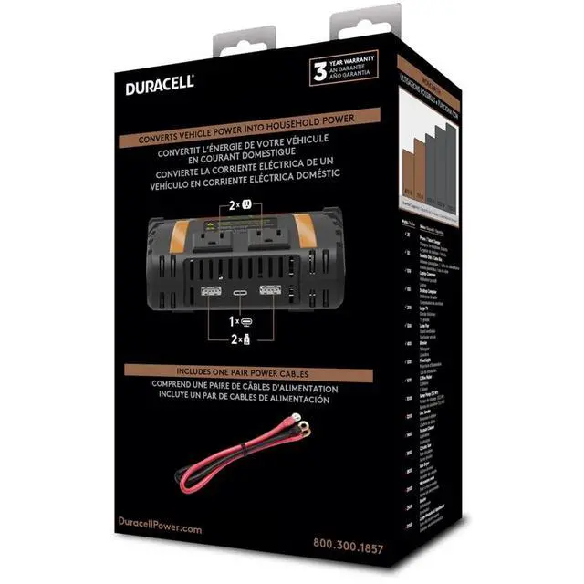 Alt view image 5 of 5 - Duracell 1000W Power Inverter