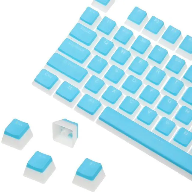 Main image of MECCANIXITY 108 Keys PBT Pudding Keycaps Set OEM Profile Double Shot for Mechanical Keyboard Layout, Sky Blue