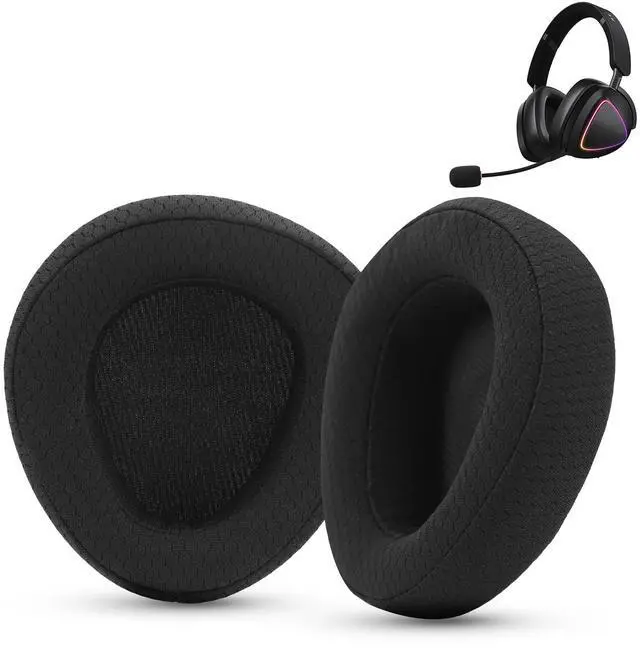 Main image of Ear Cushions Replacement Pads Compatible with ASUS ROG Delta II Headset, Breathable Mesh Earpads with Memory Foam (Mesh Fabric-Black)