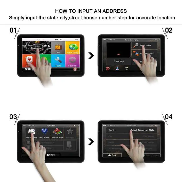 Alt view image 2 of 5 - GPS Navigator for Car Truck RV7 inch Touch Screen Latest 2026 Map,Support Voice Turn Direction Guidance/Speed and Red Light Warning/Custom Truck Routing (Free Lifetime Updates)