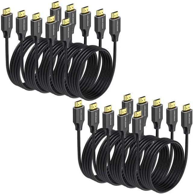 Main image of URELEGAN HDMI Cable 6.6FT 10-Pack Black,High Speed 4K HDMI 2.0 Cord Pack with Ethernet/ARC, 3D, HDCP 2.2, HDR-Compatible with PC, Monitor, Roku/LG/TV/PS4 PS5/Xbox/Switch/Soundbar and More