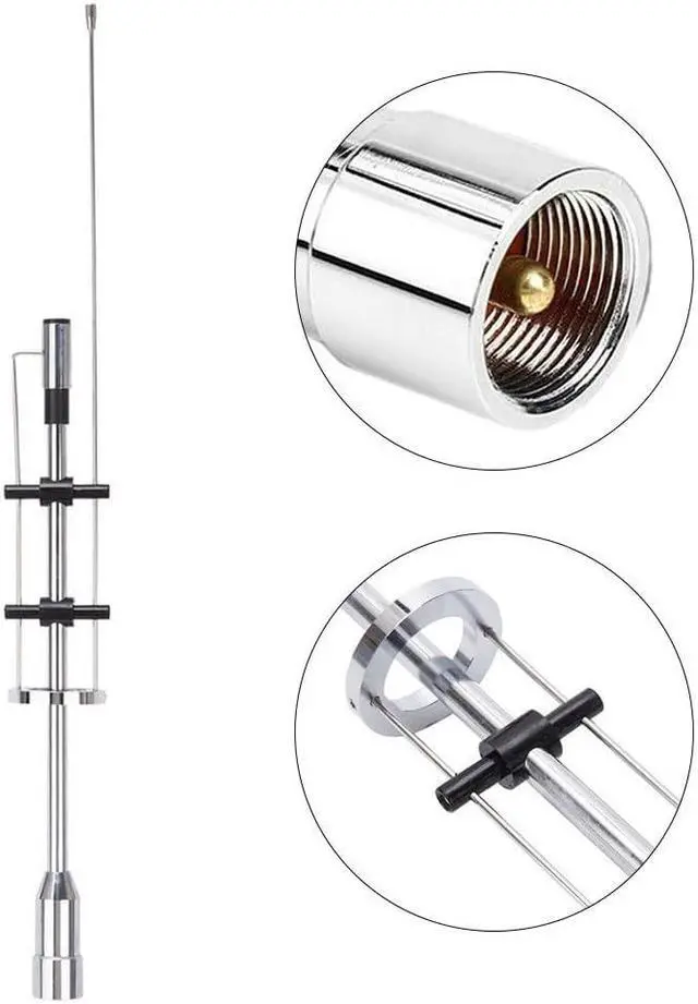 Alt view image 3 of 5 - 25-3000MHz Desktop Police Scanner Antenna Magnetic Base, 2m 70cm Vehicle Mobile HF VHF UHF GMRS Radio Antennas for Scanners Radio, with 16.4ft Cable BNC/SMA/SO239/ VHF UHF Ground Plane
