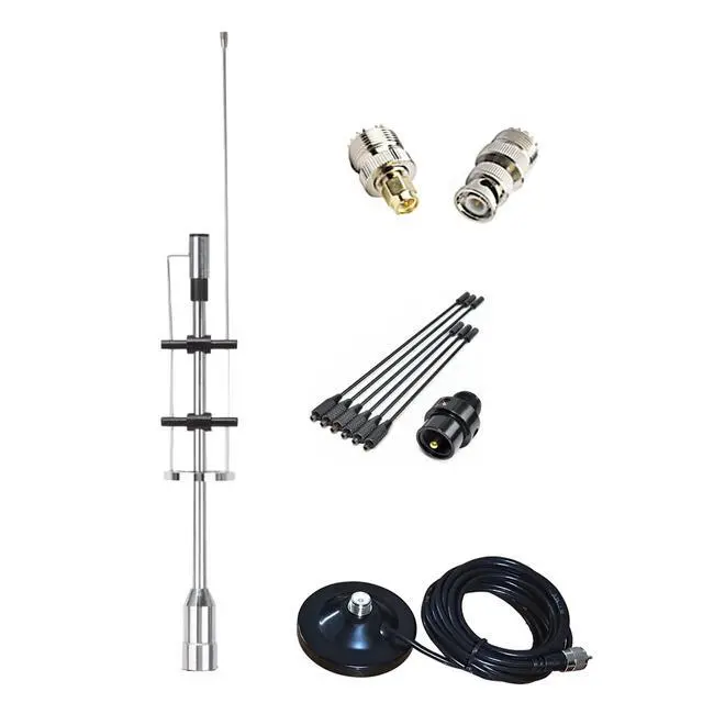 Alt view image 5 of 5 - 25-3000MHz Desktop Police Scanner Antenna Magnetic Base, 2m 70cm Vehicle Mobile HF VHF UHF GMRS Radio Antennas for Scanners Radio, with 16.4ft Cable BNC/SMA/SO239/ VHF UHF Ground Plane