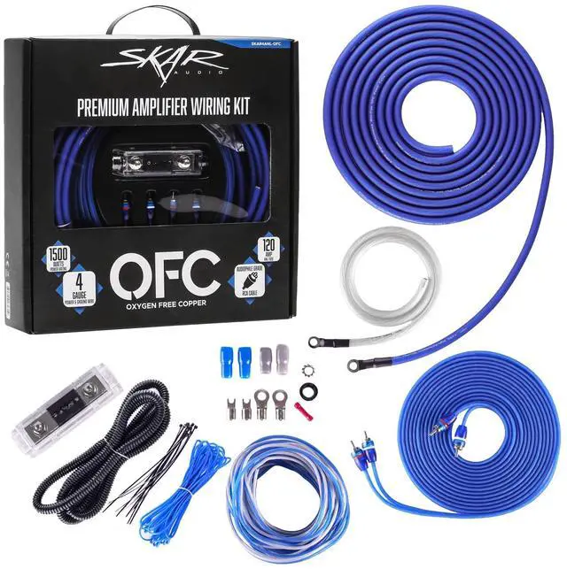 Alt view image 2 of 5 - Skar Audio 4 Gauge OFC Complete Amplifier Installation Wiring Kit, SKAR4ANL-OFC