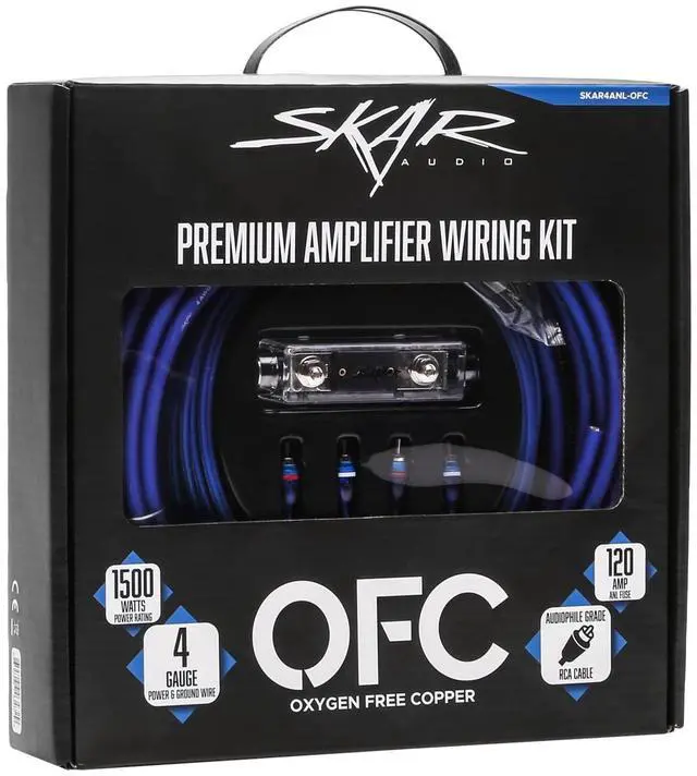 Alt view image 3 of 5 - Skar Audio 4 Gauge OFC Complete Amplifier Installation Wiring Kit, SKAR4ANL-OFC