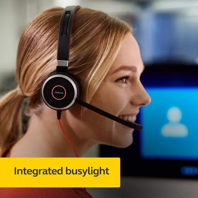 Alt view image 5 of 5 - Jabra Evolve 40 Professional Wired Headset, Stereo, UC-Optimized Telephone Headset for Greater Productivity, Superior Sound for Calls and Music, 3.5mm Jack/USB Connection, All-Day Comfort Design