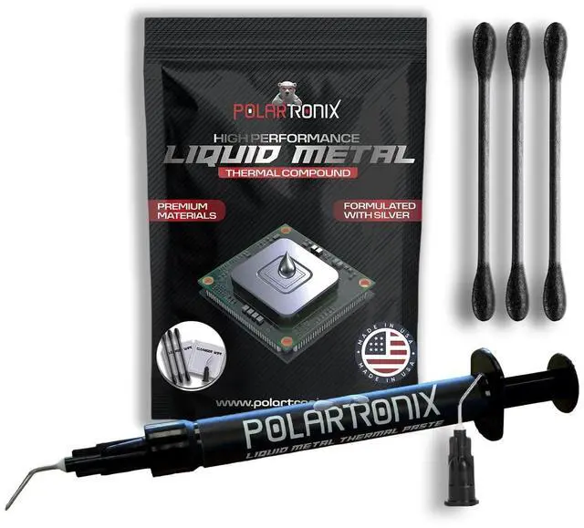 Main image of Liquid Metal Thermal Paste 5 Gram Pack - Highest Thermal Conductivity - Made in USA -PS5, CPU, GPU, Laptop - 5 Grams Eco Package - Ready to Apply Liquid Metal for PS5