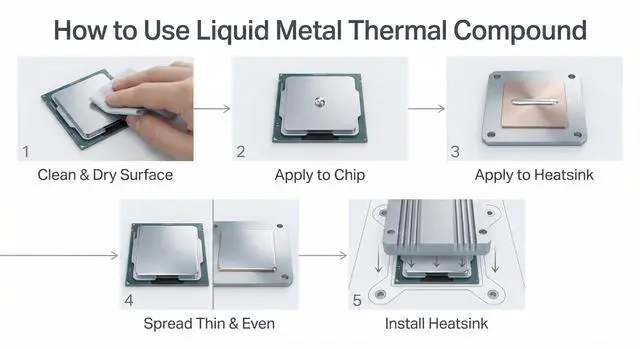 Alt view image 3 of 5 - Liquid Metal Thermal Paste 5 Gram Pack - Highest Thermal Conductivity - Made in USA -PS5, CPU, GPU, Laptop - 5 Grams Eco Package - Ready to Apply Liquid Metal for PS5
