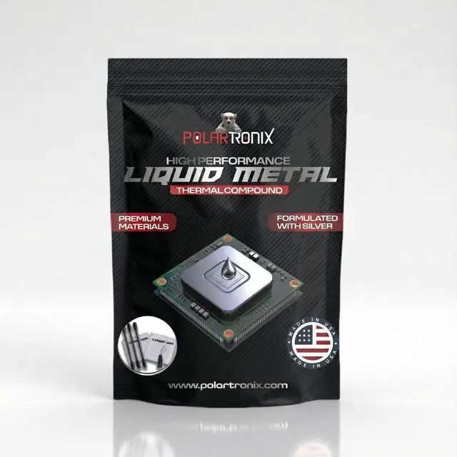 Alt view image 5 of 5 - Liquid Metal Thermal Paste 5 Gram Pack - Highest Thermal Conductivity - Made in USA -PS5, CPU, GPU, Laptop - 5 Grams Eco Package - Ready to Apply Liquid Metal for PS5