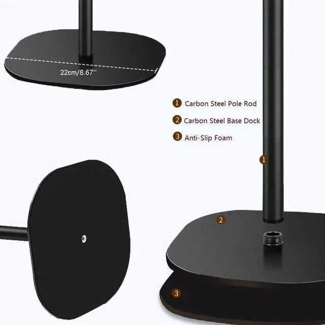 Alt view image 5 of 5 - AceTaken Tabletop Portable Recorder Tripod Stand Holder for Zoom Recorder H1essential,H4essential,H6essential,Q2n,H2n and Tascam DR-05X DR-40X DR-07X X8 Handheld recorders