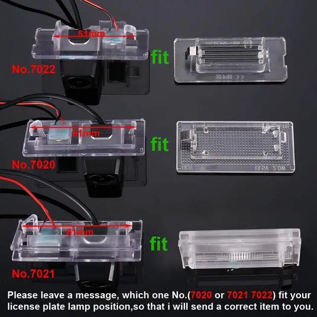 Alt view image 3 of 5 - HD IP68 170 Night Vision Reversing Plate Light License Rear View Backup Camera Compatible with BMW 3er E46 Touring Limo Compact Limousine Convertible 4D 5D 316i 318i 320d 323i 328i 330ci 325xi (7021