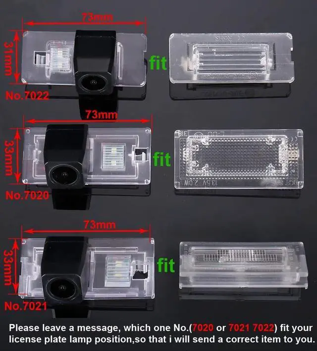 Alt view image 4 of 5 - HD IP68 170 Night Vision Reversing Plate Light License Rear View Backup Camera Compatible with BMW 3er E46 Touring Limo Compact Limousine Convertible 4D 5D 316i 318i 320d 323i 328i 330ci 325xi (7021