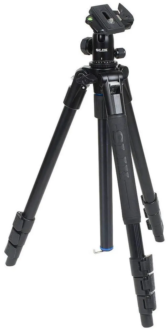 Main image of SLIK PRO AL-324-BH4 Aluminum Tripod Kit w/SBH-400 Ball Head 55" Tall (613-360) - Rapid Flip Mechanism - Folds Down to 20", Weighs 3.4lbs, Supports 8.8lbs