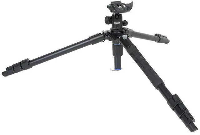 Alt view image 4 of 5 - SLIK PRO AL-324-BH4 Aluminum Tripod Kit w/SBH-400 Ball Head 55" Tall (613-360) - Rapid Flip Mechanism - Folds Down to 20", Weighs 3.4lbs, Supports 8.8lbs