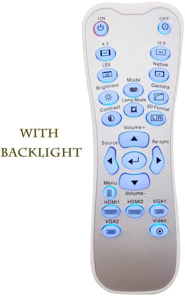 Alt view image 2 of 5 - INTECHING BR-3067B Projector Remote Control for Optoma DH1011, EH300, HD131X, HD131Xe, HD131Xw, HD25, HD2500, HD25e, HD25-LV, HD25-LV-WHD, HD30, HD30B