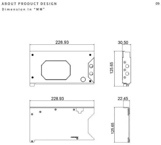 Alt view image 2 of 5 - Copper GPU Water Cooling Block GPU Waterblock for Gigabyte RTX 5070 Ti Gaming 16G OC