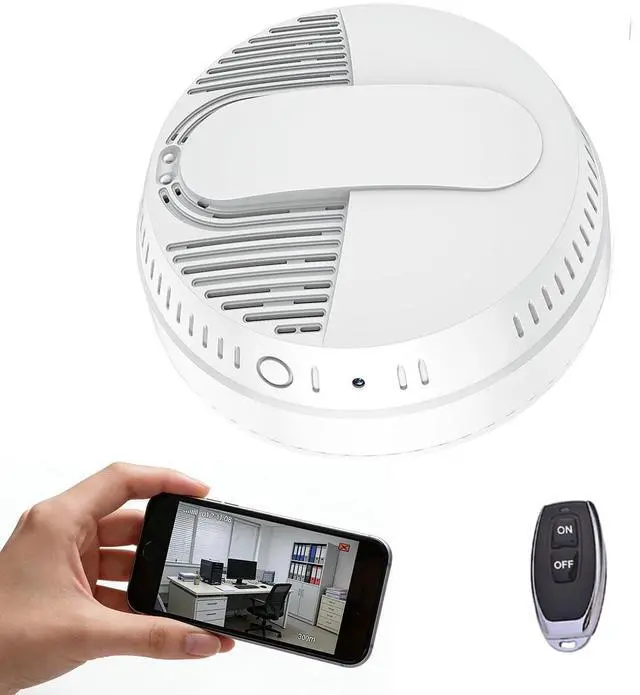 Main image of LIZVIE Smoke Detector Hidden Camera, Smoke Detector Camera with Motion Detection & Night Vision, 10000mAh/No Monthly Free/Wi-Fi App Control/Supports 256G SD for Pet/Baby Home Security.